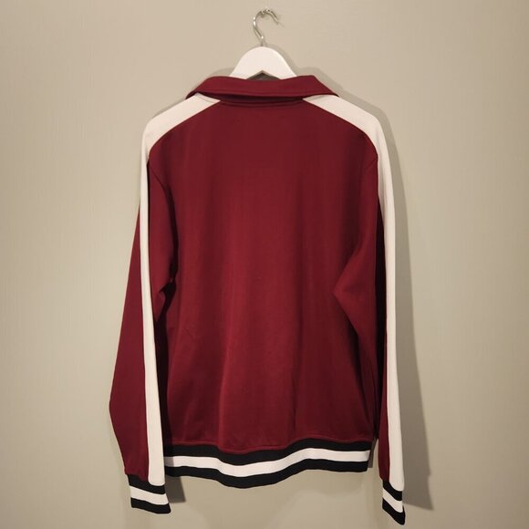 HUDSON Outerwear Men's Track Jacket Red Full Zip Collar - Size L - Picture 2 of 10